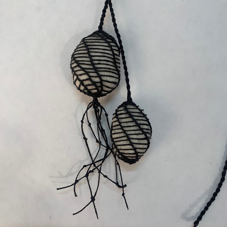 Captured stone necklace two stone #1