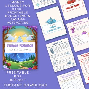 Kids Financial Literacy Workbook | Money Lessons for Kids | Printable Budgeting Saving Activities | Financial Education for Elementary Ages