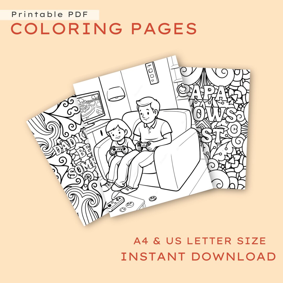 25 Printable Father's Day Coloring Pages Father and Child Coloring ...