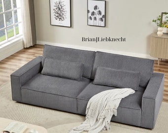 105,5-Zoll-Ledercouch.