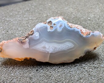 Intriguingly beautiful Malawi Agate with a floating island