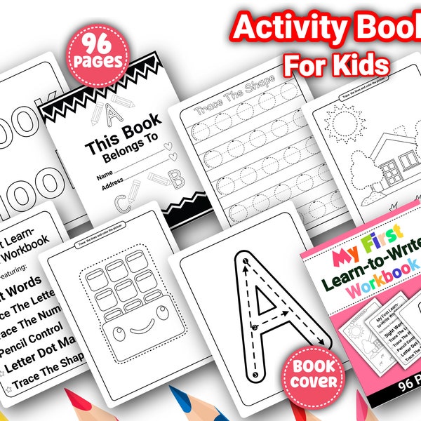 6 Kids Activity Books: 611 Pages of Coloring Fun!