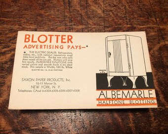 Albemarle Halftone Blotting Postcard Advertisements