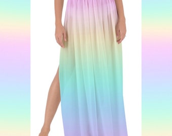 pastel rainbow dress womens
