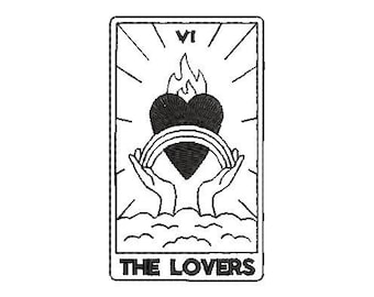 Fichier de broderie tarot | Fichier de broderie machine | Conception de cartes de tarot pour les amoureux | Fichier de tarot | Broderie métaphysique | TÉLÉCHARGEMENT IMMÉDIAT