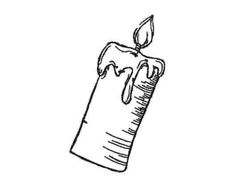 Halloween Embroidery Design | Machine Embroidery File | Candle Design | Witchcraft File | Shirt Embroidery | Candle PES | INSTANT DOWNLOAD