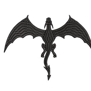 Dragon Shadow Machine Embroidery File, Digital Download 4 sizes