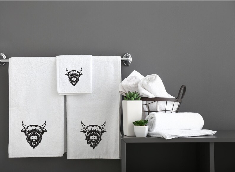 Highland Cattle Machine Embroidery File Shaggy Cow Machine Embroidery ...