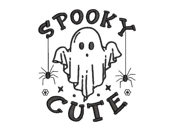 Halloween Embroidery Design | Machine Embroidery File | Cute Ghost Design | Spooky Cute File | October Sweater PES | INSTANT DOWNLOAD
