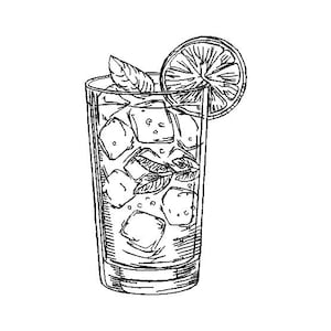 Iced Drink Embroidery Design | Machine Embroidery File | Mojito Design | Lime Wedge File | Shirt Embroidery | Iced Tea PES |INSTANT DOWNLOAD