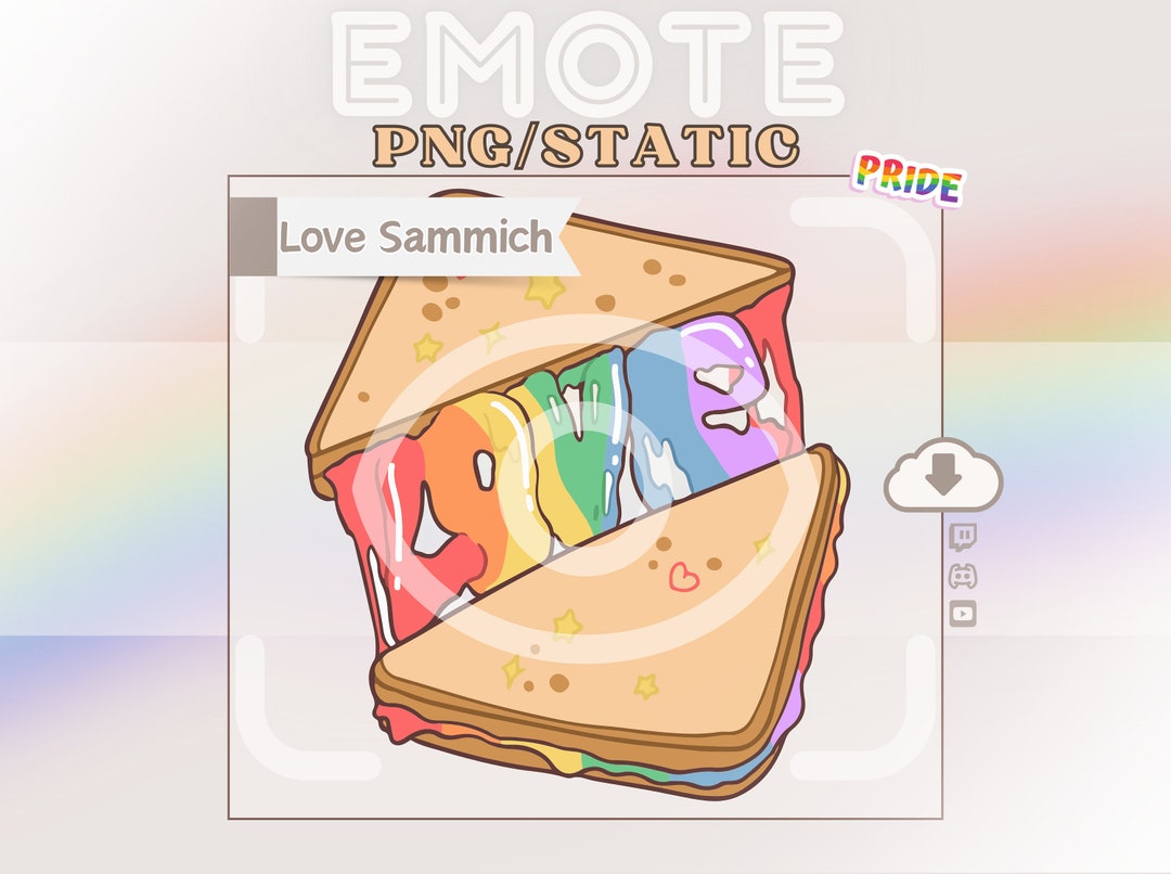 Twitch Emote ''love Sammich'' Emotes for Twitch pride Emotes, Cute ...