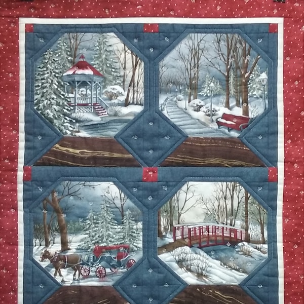 Vintage Scenes Snow Globe Quilt Pattern PDF Download Suitable for beginners