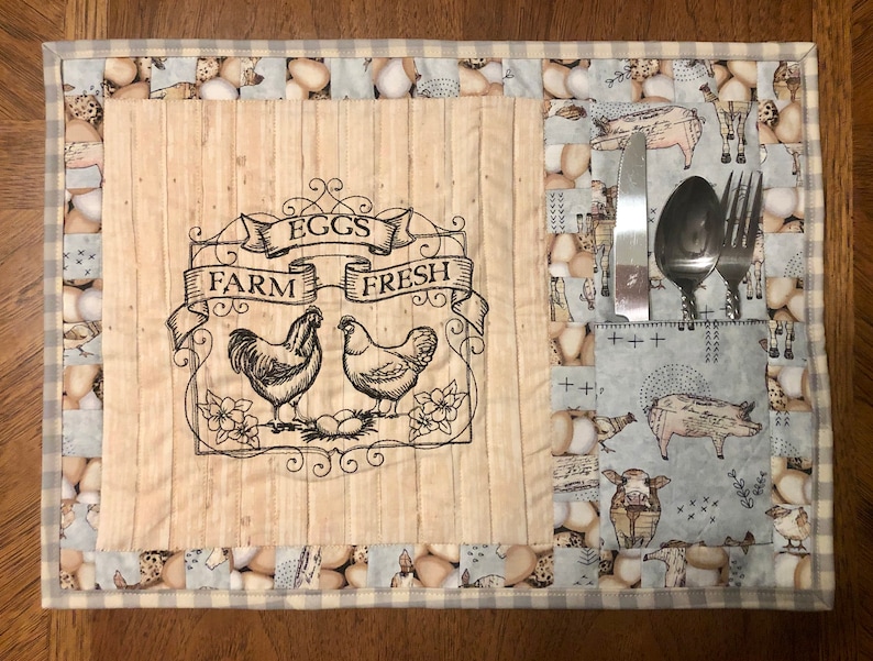 12x17 Placemats With Pocket Pattern Suitable for Etsy