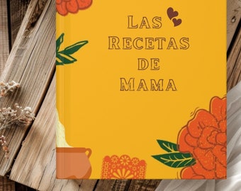 Recipe Book, Recetas, Special Gift for Mom, Mothers Day, Family Cookbook Personalized Gifts for Mom, Custom Cookbook, Birthday Gift for Mom