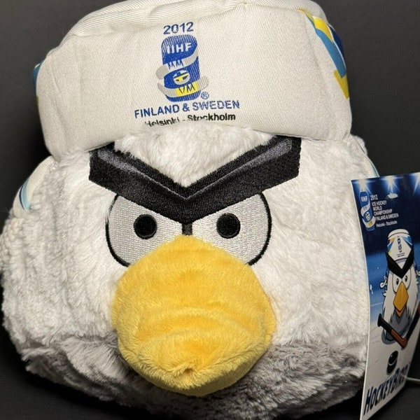7” plush field hockey bird 2012 IIHF Angry Birds soft toy - rare - with tags