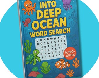 Ocean Word Search Puzzle Book for Kids Ages 5-8 (Digital Download)