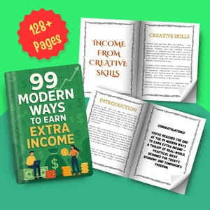 99 Side Hustle Ideas eBook: Extra Income, Work From Home (PDF Download)