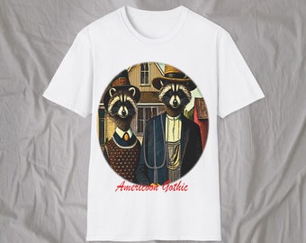 Mapaches, Camisa de mapache, Camiseta de animales, Gótico americano, Gráficos de animales