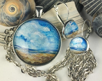Beach seashore Jewelry Set - Necklace and Ring