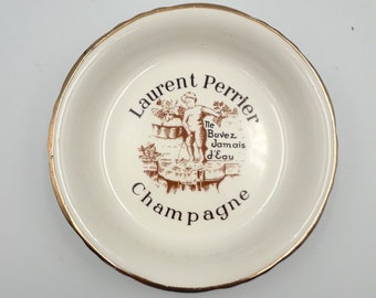 LAURENT-PERRIER CHAMPAGNE Vintage Ashtray Made in France 1980