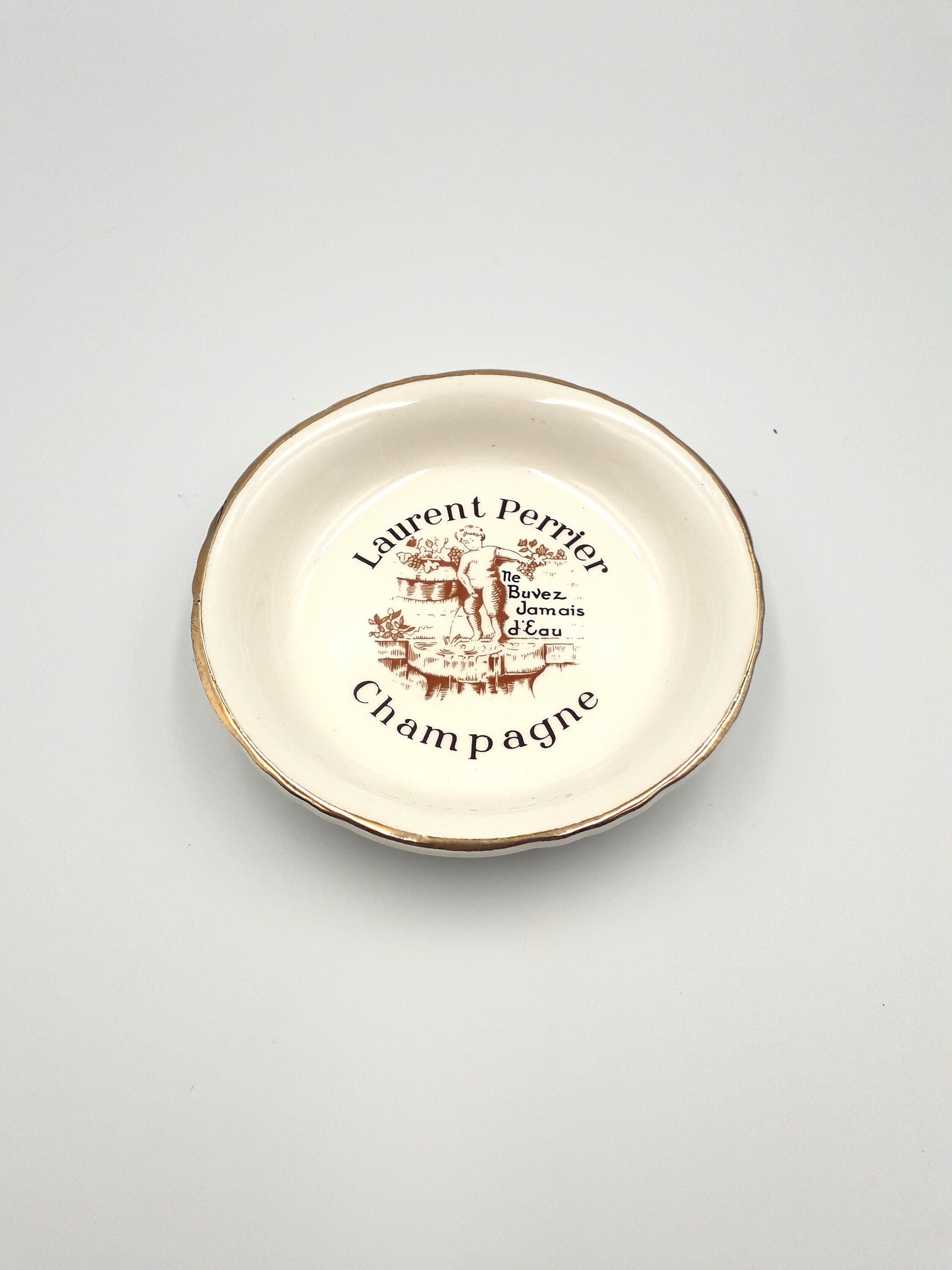 LAURENT-PERRIER CHAMPAGNE Vintage Ashtray Made in France 1980