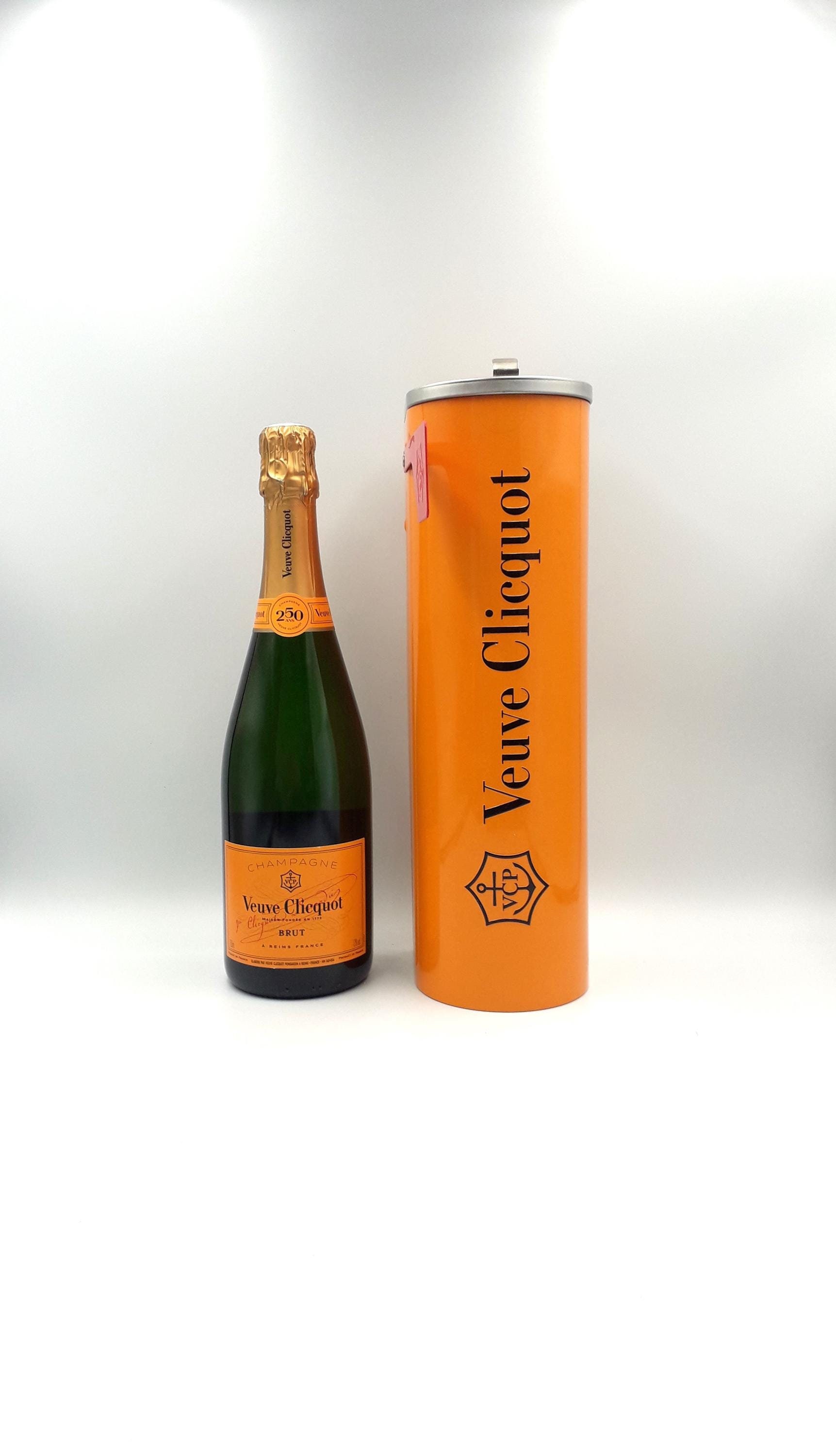 VEUVE-CLICQUOT CHAMPAGNE Mailbox, Orange Champagne Bottle Case