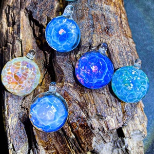 Pool Water Pendant,Wave Pendant,Ocean Necklace,Wave Necklace,Glass Pendant,Glass Ocean Reflection with Drops Pendant,Ocean Lovers Gift
