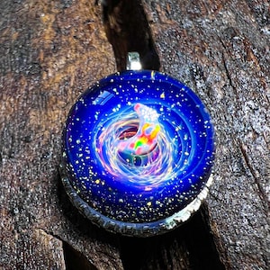 Space Moon Glass Necklace,Moon Glass Pendant,Galaxy Glass Pendant,Nebula Pendant,Galaxy Pendant,Space Glass,Galaxy Space Gift