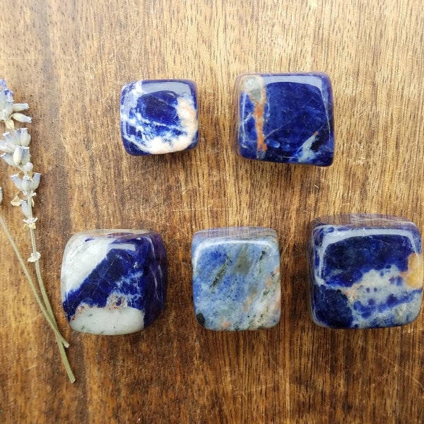 Set of (2) High Quality Sunset Sodalite Stones