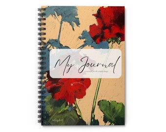 Geraniums Spiral Bound Journal