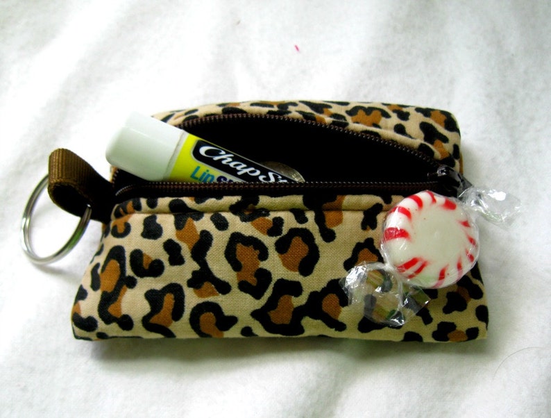 Key Chain Coin Purse Dot Small Zippered Pouch Grey Dots Coin Purse Polka Dots Change Purse Ear Bud Case Modern Change Purse
