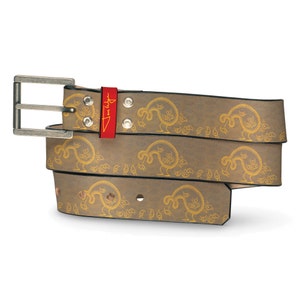 Paisley Eater Combover Riem, Heren Riem, Womens Riem, Handgemaakte Lederen Riem, Paisley Lederen Riem, Gele Paisley Riem, Gele Riem