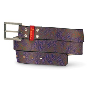 Smoke and Mirrors Leather Belt, Smoke Leather Belt, Mirror Belt, Illusion Leather Belt, Dark