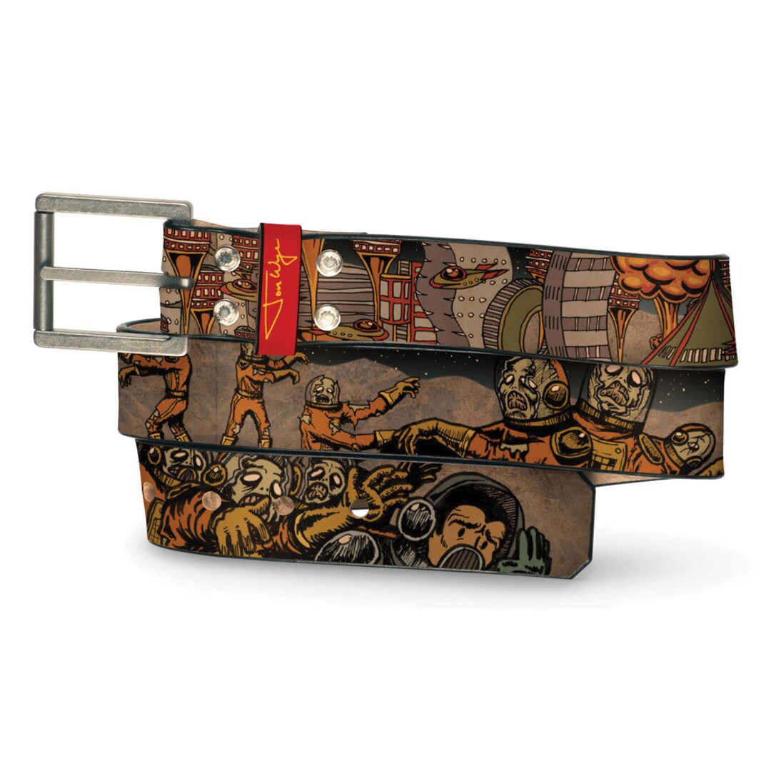 小物 Blood Spill Zombie Belt 95600 - Unisex Halloween Walking Zombie Red Blood Splatter
