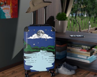 Carry On Suitcase Moonlight Lake Suitcase Wheeled Travel Bag