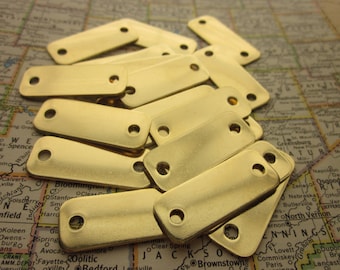 5 Small Brass Rectangle Blanks - 18 Gauge