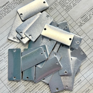 5 Medium Aluminum Rectangle Blanks - 18 Gauge
