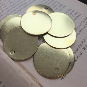 10 discos de latón de 1,5 pulgadas - calibre 18
