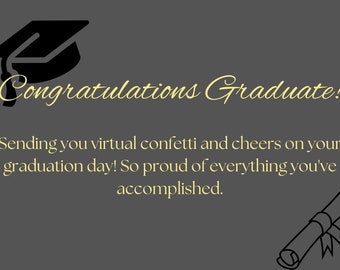 Virtual Confetti Graduation Card: Celebrate Their Success!