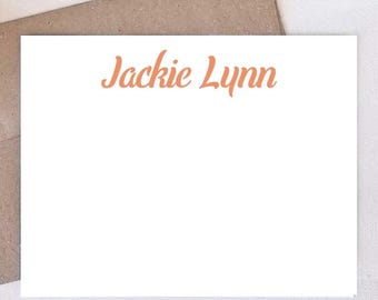 Personalized Note Card Set for Her - Flat Note Cards for Teens - Custom Stationery Gifts for Girls