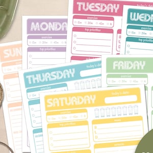 Printable Daily Planner Set - Weekly To-Do List Organizer (PDF) - Sweet Treats