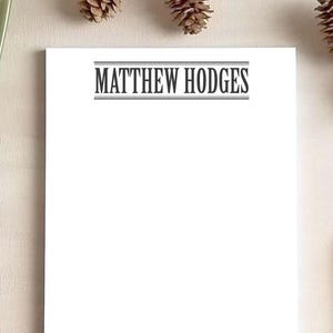 Printable Stationery, Personalized Notepad, Professional Custom Note Paper, Digital Notepad, PDF Download, Print at Home, Instant Download
