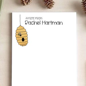 Printable Bee Hive Notes - Personalized Notepad - Gifts for Bee Keepers - Bee Gift - PDF Download - Print at Home