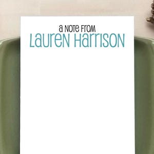 Printable Personalized Notepad - Funky Font Notepad for Teens - Stationery Gifts - Cute Notepad for Girls - PDF Download - Print at Home