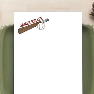 Printable Baseball Stationery Gifts for Coach - Personalized Baseball Letter Writing Paper - PDF Download - Print at Home
