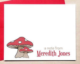 Personalized Note Cards - Mushroom Note Card Set - Mushroom Gifts