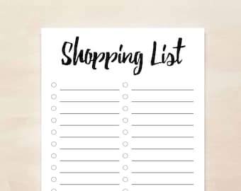 Shopping List Notepad