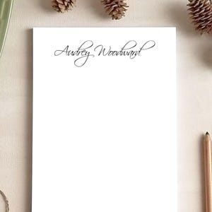 Script Notepad for Women - Personalized Notepad - Custom Stationery Gift for Her