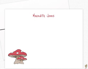 Personalized Note Cards - Mushroom Note Card Set - Mushroom Gifts