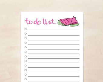 Watermelon To Do List Notepad